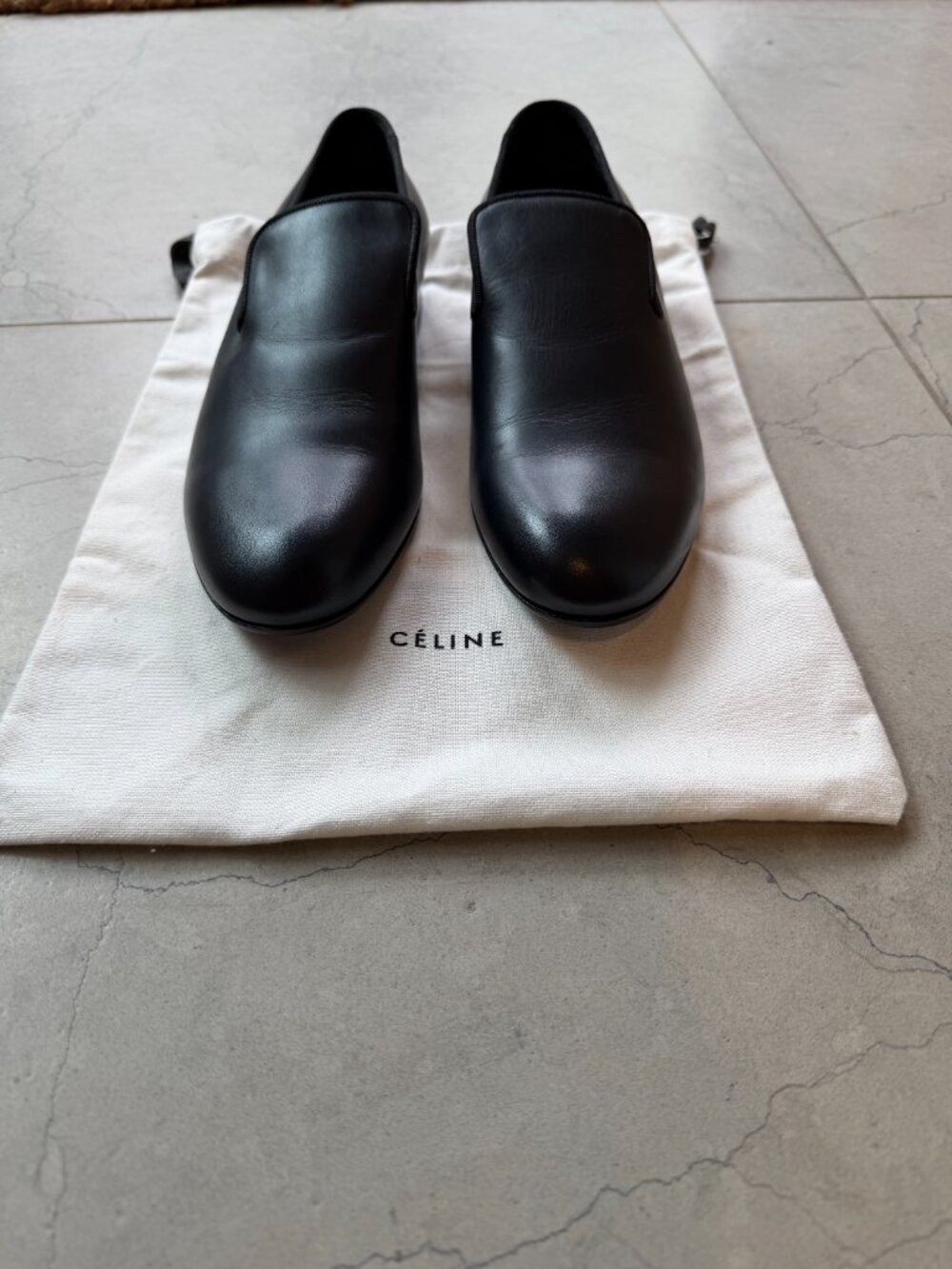 Black Leather Celine Loafers - Picture 6 of 6